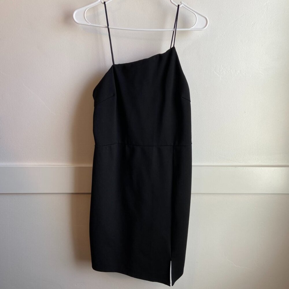 Whyte Valentyne Black Asymmetrical Mini Dress